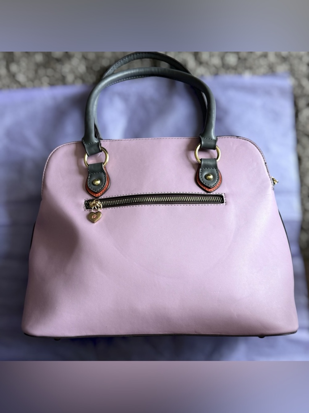 NIKKY by NICOLE LEE White Paris Illustration Satchel Bag NEW w/ Purse Charms - Picture 2 of 16